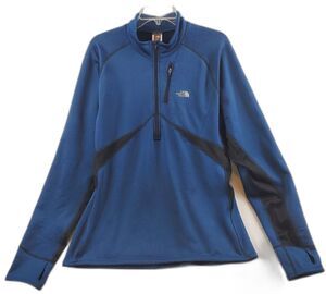 The North Face Jacket Mens Large L Blue Black Quarter Zip Flight Series Pullover
